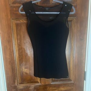 Guess Black Mesh Tank Top